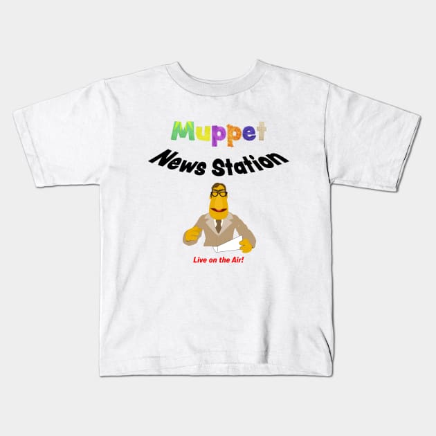 Muppet News Flash Kids T-Shirt by _kellyfurman